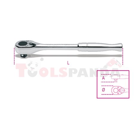 920 M/55 - Тресчотка реверсивна на 1/2" с метална дръжка