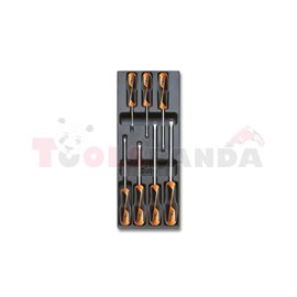 2424 T199 - К-т инструменти (отвертки) в пластмасова тава