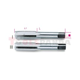 433 24X2 - Метчици ръчни к-т (2 бр) от хромирана стомана ситна резба