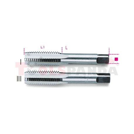 433 24X2 - Метчици ръчни к-т (2 бр) от хромирана стомана ситна резба