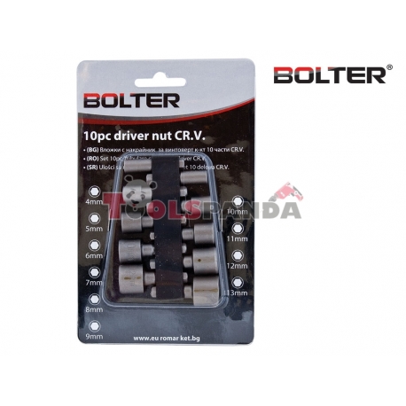 Накрайници с вложка за винтоверт CR-V. 10 части к-т | BOLTER