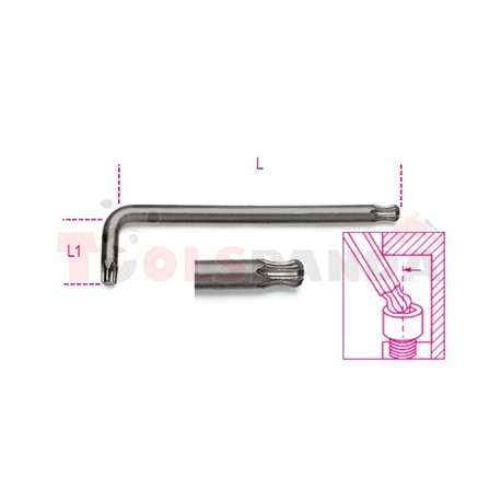 97 BTX55 - Ключ Г-образен TORX с обла глава