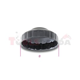 1493PF 76-L12 - Ключ/вложка 12-жлебов за маслени филтри PURFLUX® Ø76мм | BETA Tools