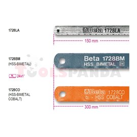 1728 CO - Лист за ножовка 300мм (HSS, Bimetal, Cobalt)