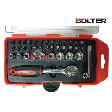 Тресчотка с вложки и накрайници 38 части к-т | BOLTER