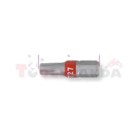 860 TX27 - Бит TORX на 1/4" L25мм с червена маркировка