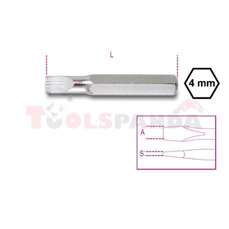 1256 LP1,8 - Бит плосък 4 мм за микроотвертка, L27мм