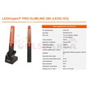 Cordless lamp SLIMLINE 280, number of LED diodes: 1/10pcs, working time: 4/8hrs, protection level: IP42