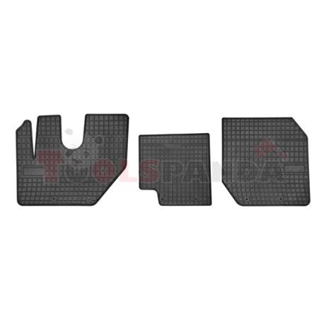 Floor mats (set, rubber, 3pcs, colour black) RVI D 01.13-