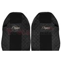 Seat covers Elegance (black, material eco-leather, velours, series ELEGANCE) MERCEDES ACTROS MP2 / MP3 10.02-