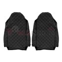 Seat covers Elegance (black, material eco-leather, velours, series ELEGANCE) IVECO STRALIS 01.13-