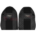 Seat covers Elegance (black, material eco-leather, velours, series ELEGANCE) MERCEDES ACTROS MP2 / MP3 06.08-