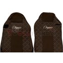 Seat covers Elegance (brown, material eco-leather, velours, series ELEGANCE, driver’s seat - ISRI) MAN TGX 09.07-
