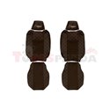 Seat covers Elegance (brown, material eco-leather, velours, series ELEGANCE, adjustable driver's headrest, adjustable passenger'