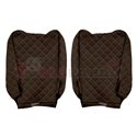 Seat covers Elegance (brown, material eco-leather, velours, series ELEGANCE, adjustable driver's headrest, adjustable passenger'