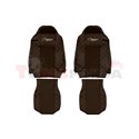 Seat covers Elegance (brown, material eco-leather, velours, series ELEGANCE) IVECO STRALIS 01.13-