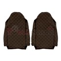 Seat covers Elegance (brown, material eco-leather, velours, series ELEGANCE) IVECO STRALIS 01.13-