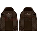 Seat covers Elegance (brown, material eco-leather, velours, series ELEGANCE) IVECO STRALIS 01.13-