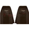 Seat covers Elegance (brown, material eco-leather, velours, series ELEGANCE) RVI MAGNUM 10.04-