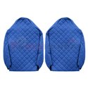 Seat covers Elegance (blue, material eco-leather, velours, series ELEGANCE, integrated driver's headrest, integrated passenger's