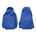 Seat covers Elegance (blue, material eco-leather, velours, series ELEGANCE, adjustable passenger's headrest, integrated driver's