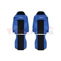 Seat covers Elegance (blue, material eco-leather, velours, series ELEGANCE) IVECO STRALIS 01.13-