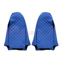 Seat covers Elegance (blue, material eco-leather, velours, series ELEGANCE, integrated driver's headrest, integrated passenger's