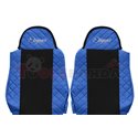 Seat covers Elegance (blue, material eco-leather, velours, series ELEGANCE) MAN TGA, TGL, TGM 04.00-
