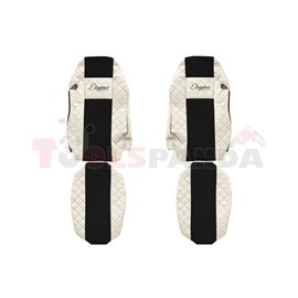 Seat covers Elegance (champagne, material eco-leather, velours, series ELEGANCE, standard driver’s seat - not ISRI) MAN TGX 09.0