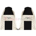 Seat covers Elegance (champagne, material eco-leather, velours, series ELEGANCE, integrated driver's headrest, integrated passen