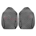 Seat covers Elegance (grey, material eco-leather, velours, series ELEGANCE, integrated driver's headrest, integrated passenger's