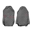 Seat covers Elegance (grey, material eco-leather, velours, series ELEGANCE, driver’s seat - ISRI) MAN TGS, TGX 09.07-