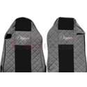 Seat covers Elegance (grey, material eco-leather, velours, series ELEGANCE, driver’s seat - ISRI) MAN TGS, TGX 09.07-