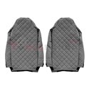 Seat covers Elegance (grey, material eco-leather, velours, series ELEGANCE) IVECO STRALIS 01.13-