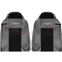 Seat covers Elegance (grey, material eco-leather, velours, series ELEGANCE) IVECO STRALIS 01.13-