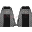 Seat covers Elegance (grey, material eco-leather, velours, series ELEGANCE) RVI MAGNUM 10.04-