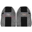 Seat covers Elegance (grey, material eco-leather, velours, series ELEGANCE) MERCEDES ACTROS MP2 / MP3 10.02-