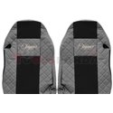 Seat covers Elegance (grey, material eco-leather, velours, series ELEGANCE, standard driver’s seat - not ISRI) MAN TGX 09.07-