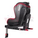 Car seat SK500 ECE R129 (i-size) (0-18kg), Black/Red, perforated polyester/plastic/polyester, ISOFIX with base + stabilizing sup