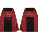 Seat covers Elegance (red, material eco-leather, velours, series ELEGANCE) RVI PREMIUM 2 10.05-