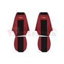 Seat covers Elegance (red, material eco-leather, velours, series ELEGANCE) RVI MAGNUM 10.04-