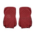 Seat covers Elegance (red, material eco-leather, velours, series ELEGANCE, EURO 6) DAF XF 105, XF 106 10.12-