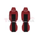 Seat covers Elegance (red, material eco-leather, velours, series ELEGANCE, adjustable driver's headrest, adjustable passenger's 