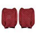 Seat covers Elegance (red, material eco-leather, velours, series ELEGANCE, adjustable driver's headrest, adjustable passenger's 