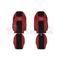 Seat covers Elegance (red, material eco-leather, velours, series ELEGANCE) MERCEDES ACTROS MP2 / MP3 10.02-