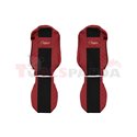 Seat covers Elegance (red, material eco-leather, velours, series ELEGANCE, standard seats) MERCEDES ACTROS MP4 / MP5 07.11-