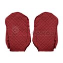 Seat covers Elegance (red, material eco-leather, velours, series ELEGANCE, standard seats) MERCEDES ACTROS MP4 / MP5 07.11-