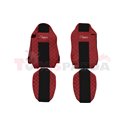 Seat covers Elegance (red, material eco-leather, velours, series ELEGANCE, driver’s seat - ISRI) MAN TGX 09.07-