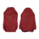 Seat covers Elegance (red, material eco-leather, velours, series ELEGANCE, driver’s seat - ISRI) MAN TGX 09.07-