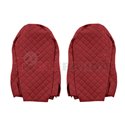 Seat covers Elegance (red, material eco-leather, velours, series ELEGANCE, standard driver’s seat - not ISRI) MAN TGX 09.07-